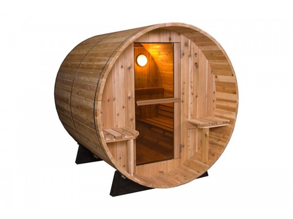 Pool Spas Barrel Sauna - Rustic 7 + 1ft Pool Spas Barrel Sauna - Rustic 7 + 1ft